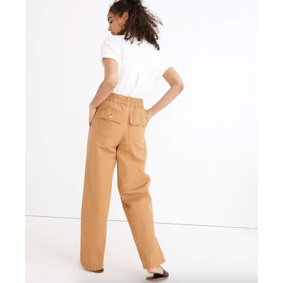 Madewell Cotton Ripstop Pull-On Straight Cargo Pants Women's Size Large - Picture 3 of 11